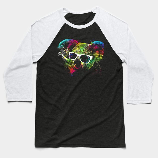 Technicolor Koala Baseball T-Shirt by clingcling